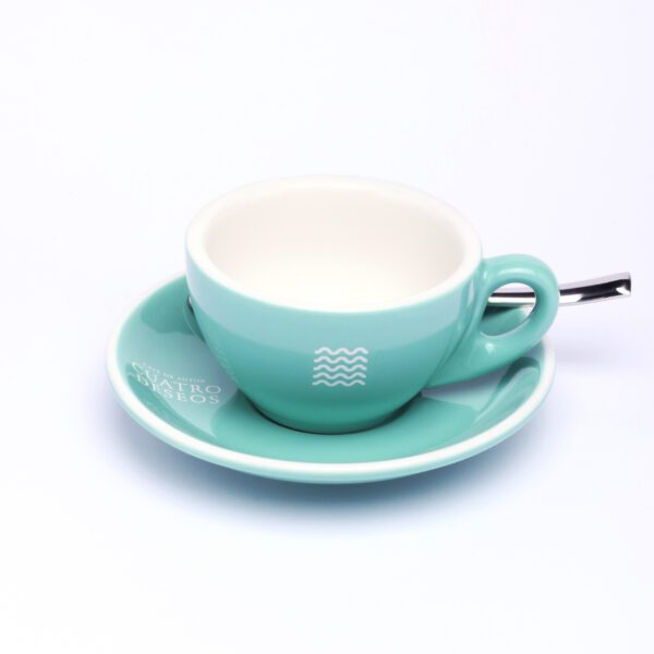 CONJ. CAFE C/LECHE 4 D EPIC VERDE 180 ml